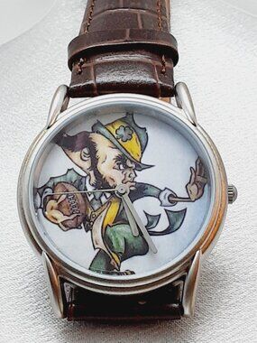 NEW Unisex Fighting Irish Leprechaun with football wrist watch